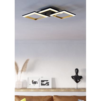 Eglo - Plafoniera LED dimmerabile LED/20W/230V 4000K nero/oro