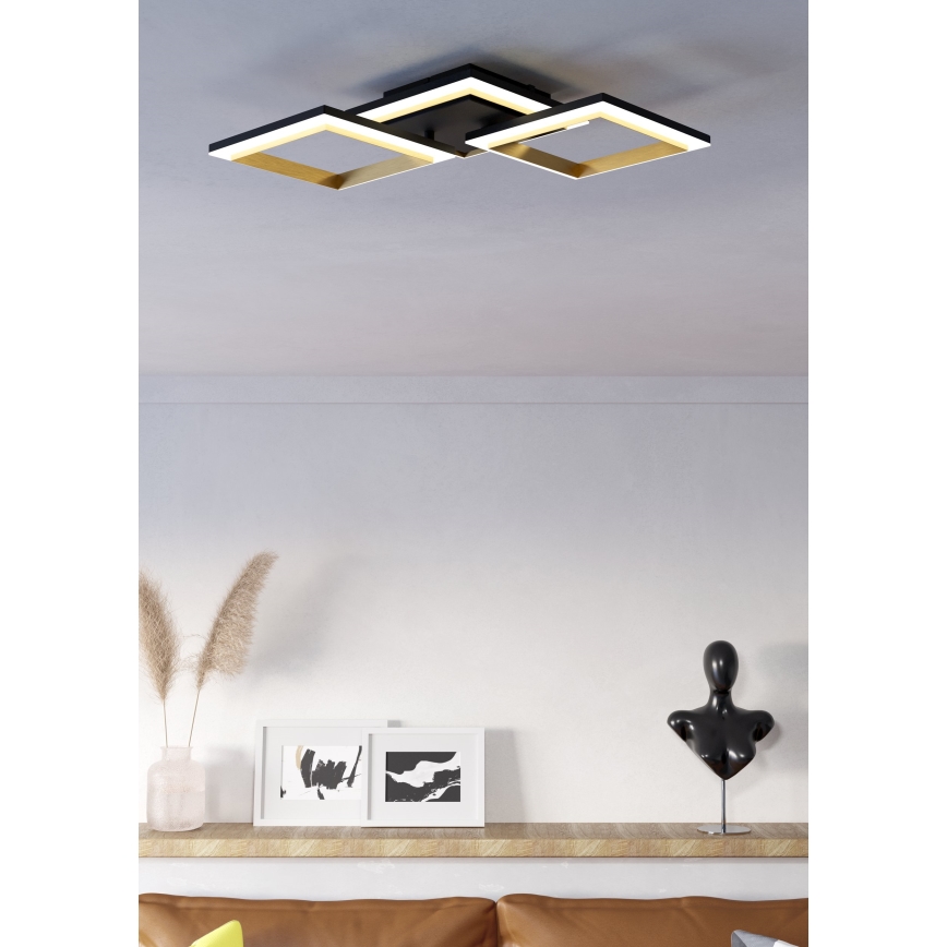 Eglo - Plafoniera LED dimmerabile LED/20W/230V 4000K nero/oro