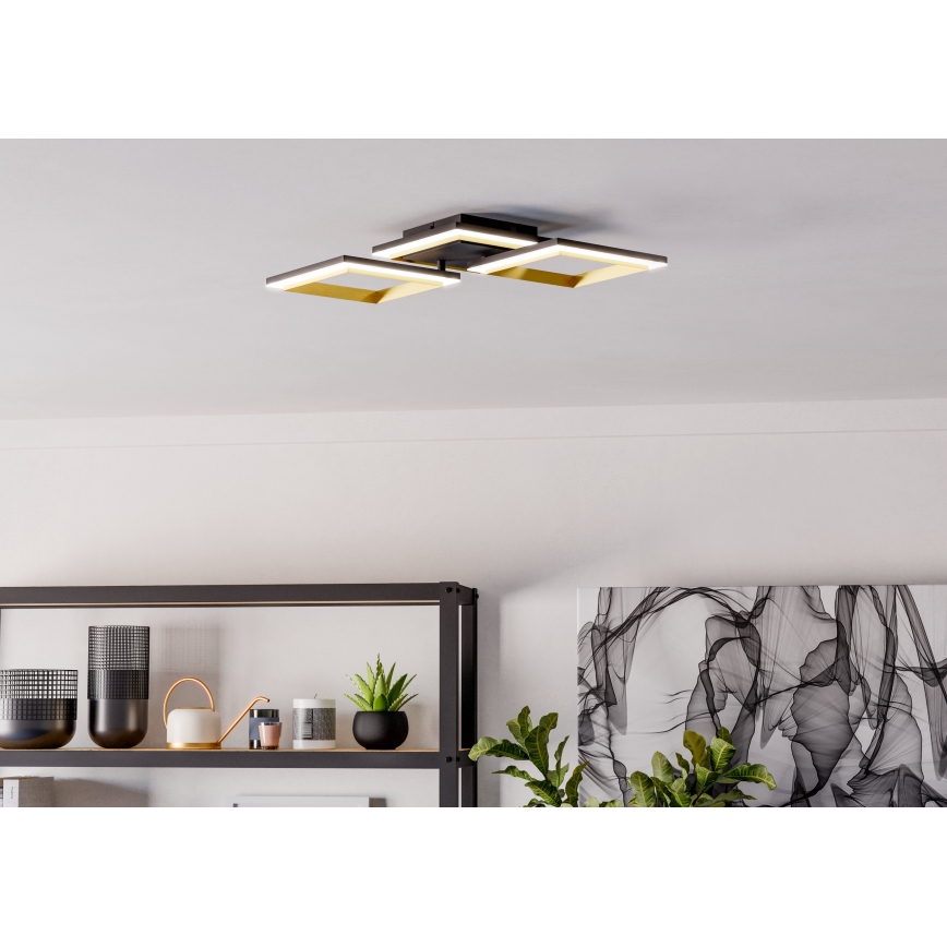 Eglo - Plafoniera LED dimmerabile LED/20W/230V 4000K nero/oro