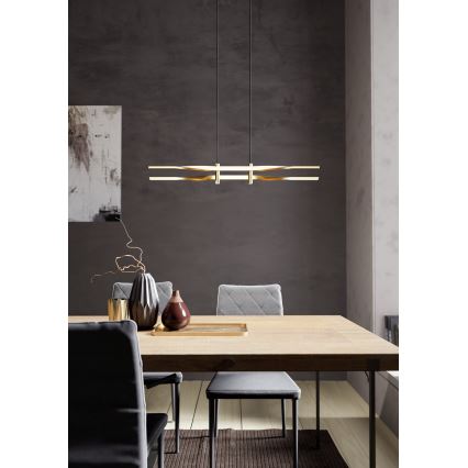 Eglo - Lampadario LED sospeso su cavo LED/21W/230V, finitura oro