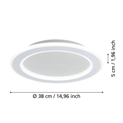 Eglo - Plafoniera LED dimmerabile LED/20W/230V 2700-6500K bianco + telecomando