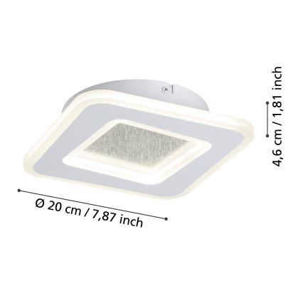 Eglo - Applique a LED LED/12W/230V 4000K bianco