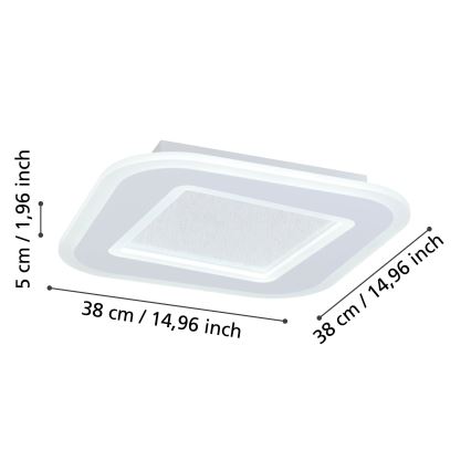 Eglo - Plafoniera LED dimmerabile LED/20W/230V 2700-6500K bianco + telecomando