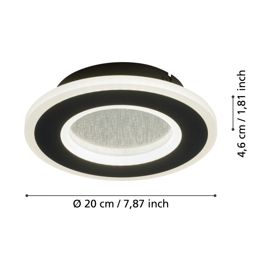 Eglo - Applique a LED LED/12W/230V 4000K nero