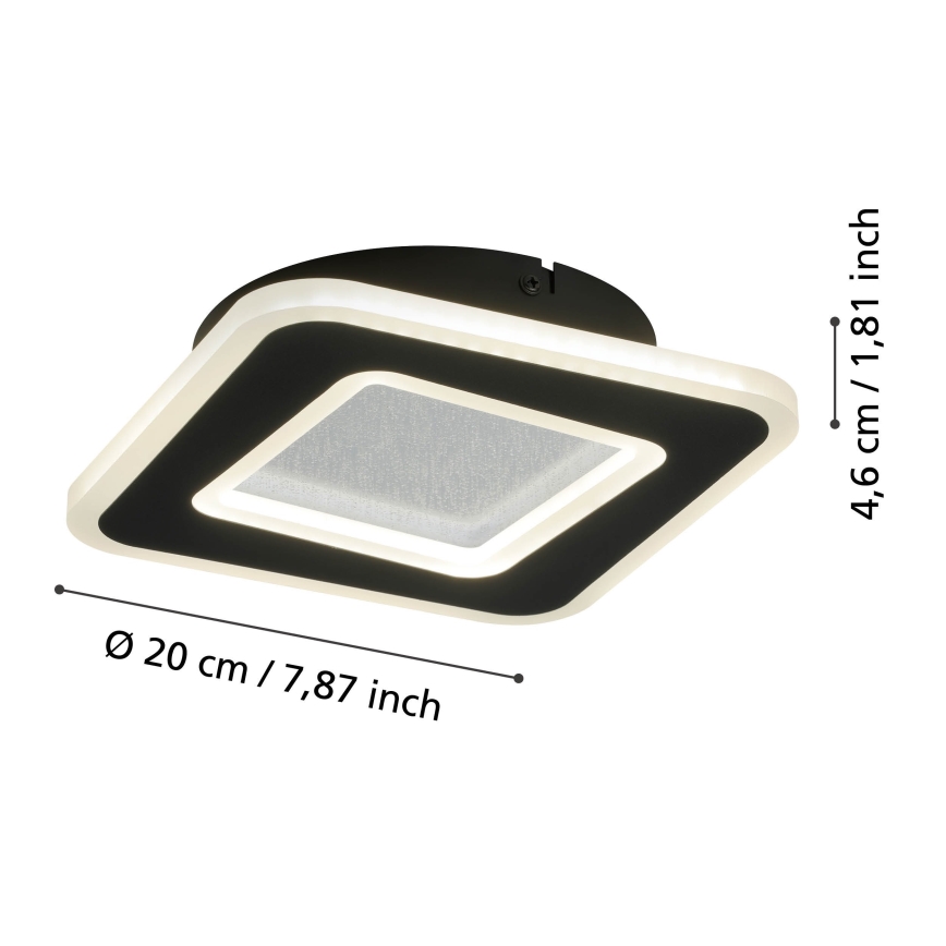 Eglo - Applique a LED LED/12W/230V 4000K nero