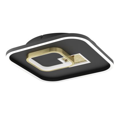 Eglo - Plafoniera LED 1xLED/16,2W/230V + 1xLED/9,2W 38x38 cm nero/oro