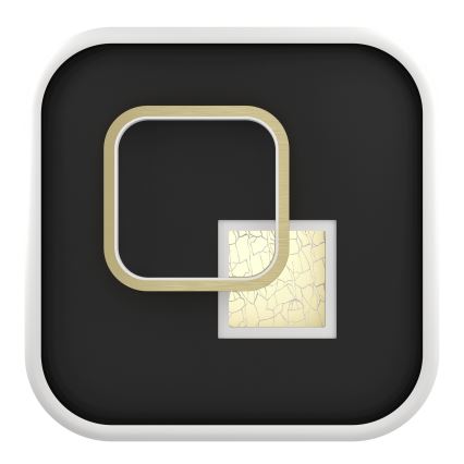 Eglo - Plafoniera LED LED/16,2W/230V + LED/9,2W 38x38 cm nero/oro