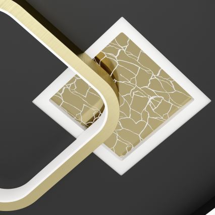 Eglo - Plafoniera LED LED/16,2W/230V + LED/9,2W 38x38 cm nero/oro