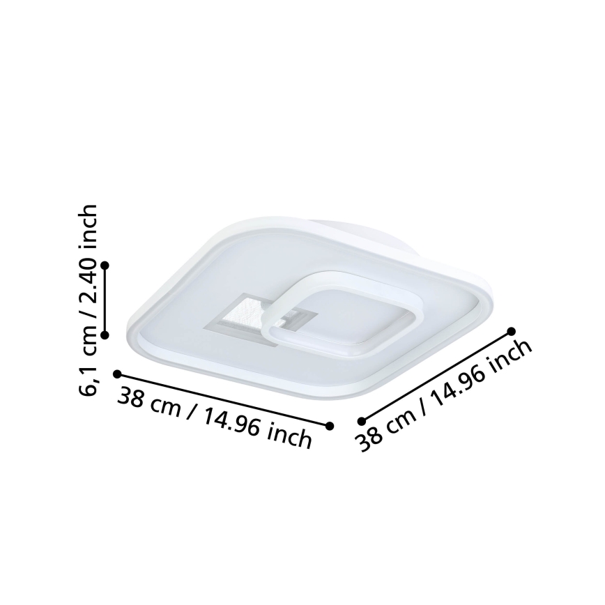 Eglo - Plafoniera LED 1xLED/16,2W/230V + 1xLED/9,2W 38x38 cm bianco