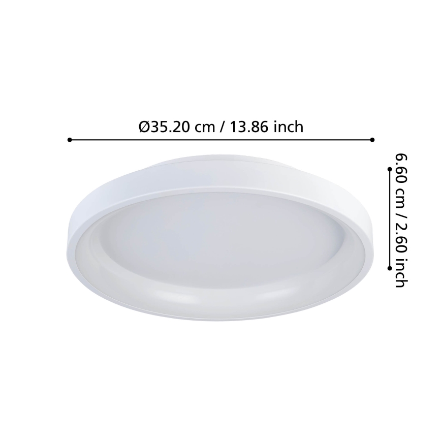 Eglo - Plafoniera LED dimmerabile LED/12W/230V 2700-6500K bianco + telecomando