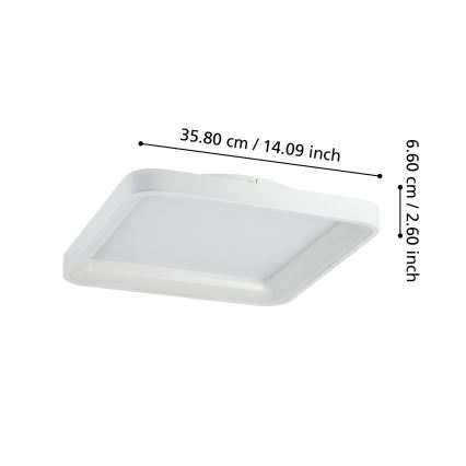 Eglo - Plafoniera LED dimmerabile LORETELLO LED/12W/230V bianco + telecomando