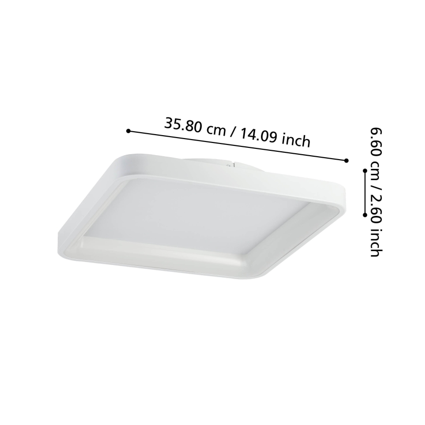 Eglo - Plafoniera LED dimmerabile LORETELLO LED/12W/230V bianco + telecomando