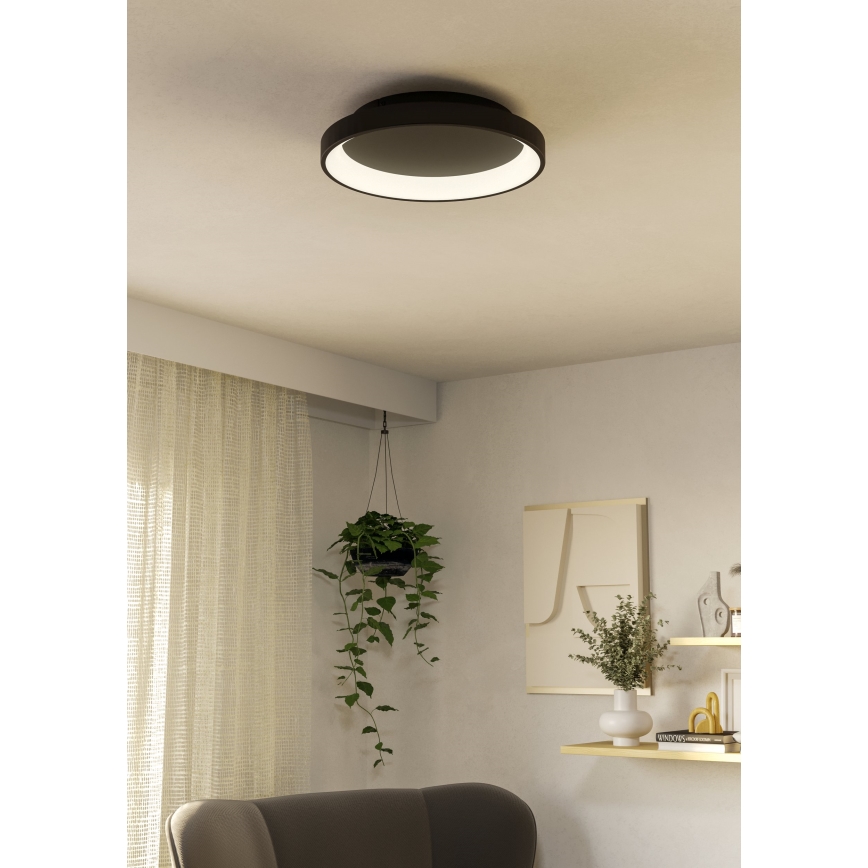 Eglo - Plafoniera LED dimmerabile LED/12W/230V 2700-6500K nero + telecomando