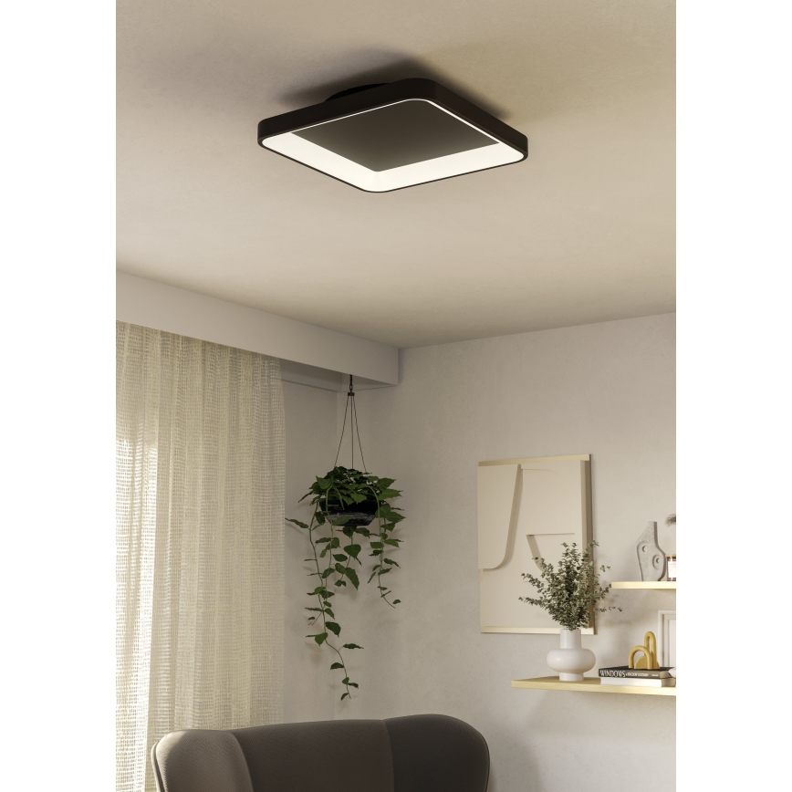 Eglo - Plafoniera LED dimmerabile LED/12W/230V 2700-6500K nero + telecomando