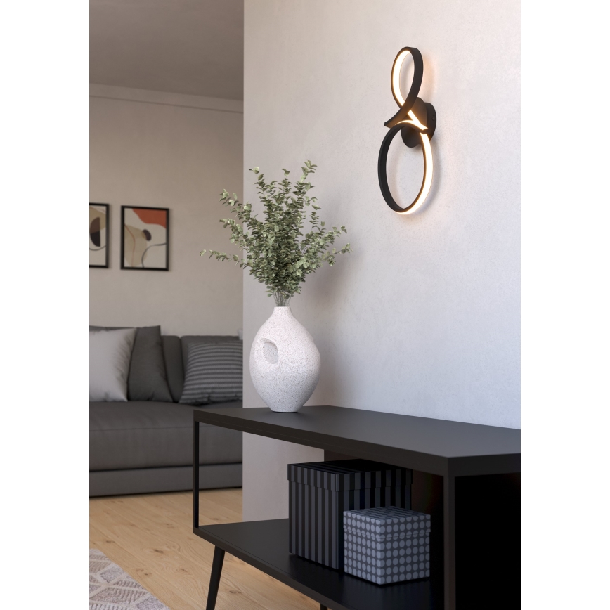 Eglo - Applique a LED LED/11,4W/230V 3000K nero