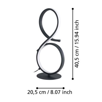 Eglo - Lampada da tavolo LED LED/11,4W/230V 3000K nero