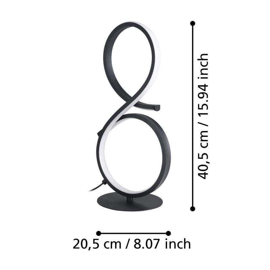Eglo - Lampada da tavolo LED LED/11,4W/230V 3000K nero