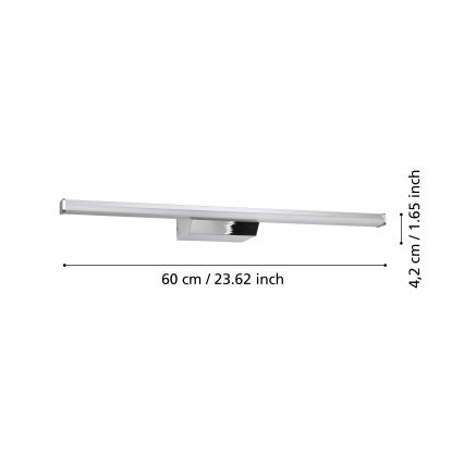 Eglo - LED RGBW Dimmerabile bagno Luce da specchio LED/12W/230V 2700-6500K IP44 cromo opaco