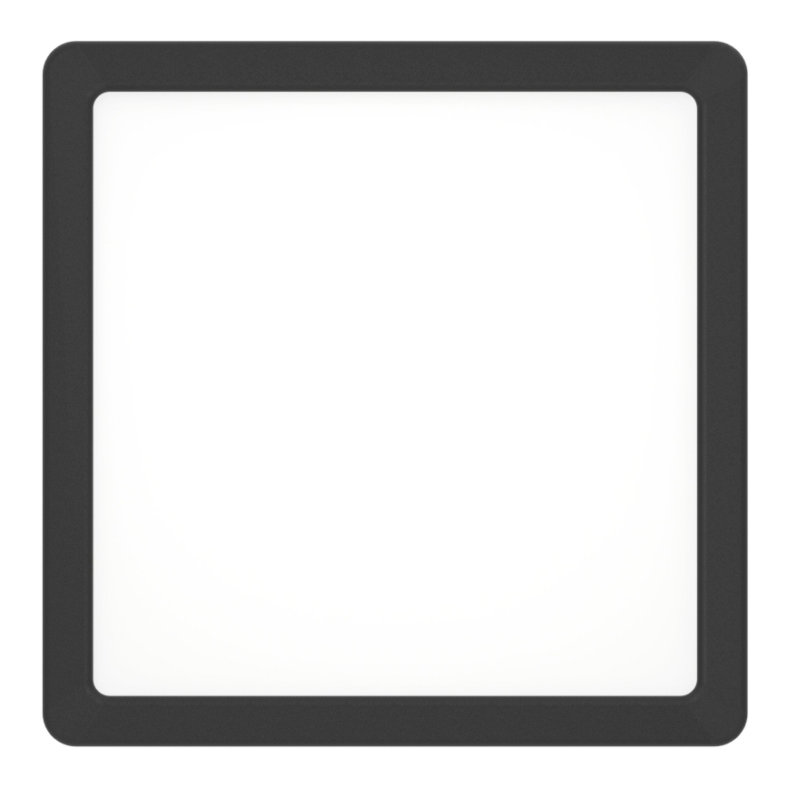 Eglo - Plafoniera LED 10,5 W, 230 V, 2700/4000/6500 K, 22 x 22 cm, nera