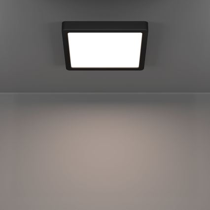 Eglo - Plafoniera LED 10,5 W, 230 V, 2700/4000/6500 K, 22 x 22 cm, nera