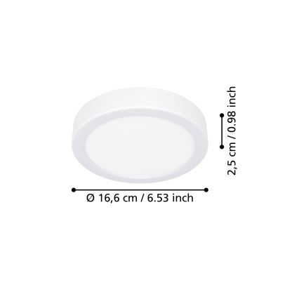 Eglo - Plafoniera LED/7,5W/230V 2700/4000/6500K Ø 16,6 cm bianca