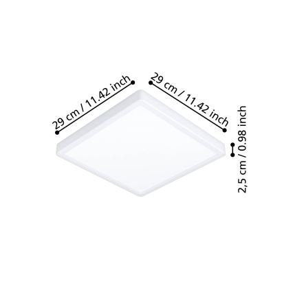Eglo - Plafoniera a soffitto LED/13W/230V 2700/4000/6500K 29x29 cm bianca
