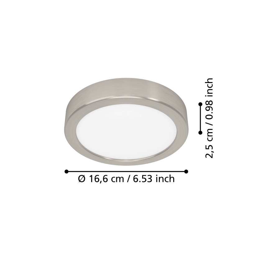 Eglo - Plafoniera LED/7,5W/230V 2700/4000/6500K Ø 16,6 cm cromo satinato