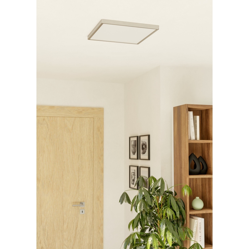 Eglo - Plafoniera LED/17,5W/230V 2700/4000/6500K 39x39 cm cromo opaco