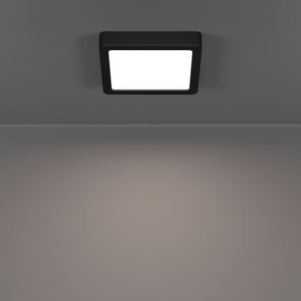 Eglo - Plafoniera da bagno a LED, 7W/230V, 15x15 cm, IP44, nera