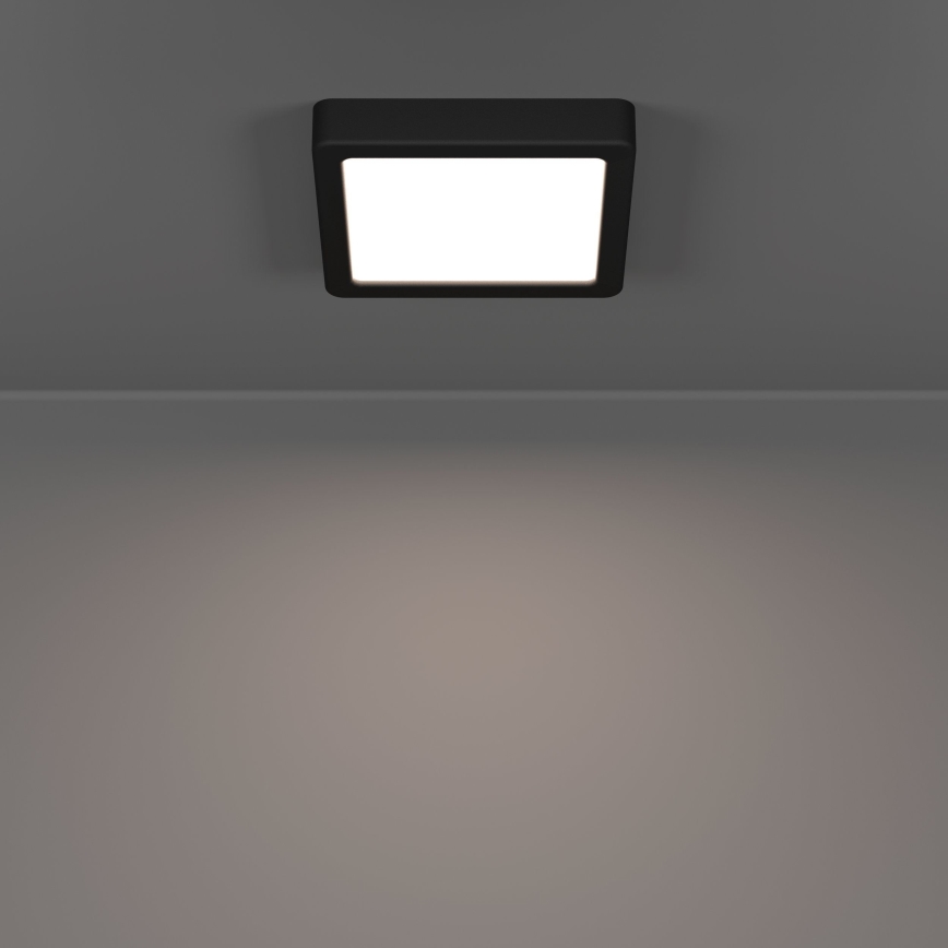 Eglo - Plafoniera da bagno a LED, 7W/230V, 15x15 cm, IP44, nera