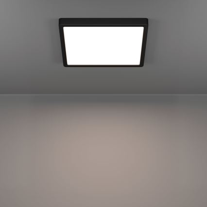 Eglo - Plafoniera LED da bagno 13W/230V 29x29 cm IP44 nero