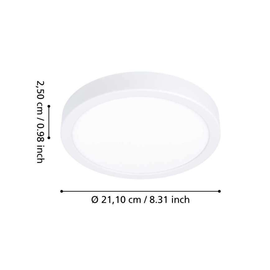 Eglo - Plafoniera da bagno LED/11,5W/230V Ø 21,1 cm IP44 bianca