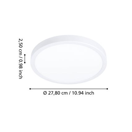 Eglo - Plafoniera da bagno a LED/14,2W/230V Ø 27,8 cm IP44 bianca