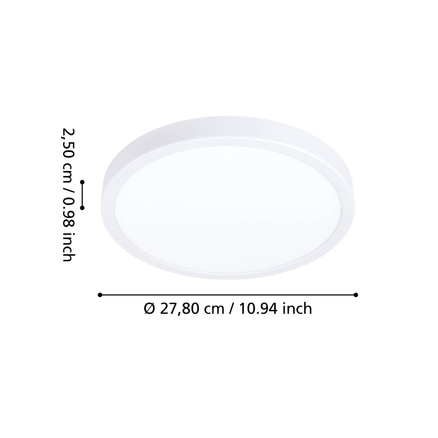Eglo - Plafoniera da bagno a LED/14,2W/230V Ø 27,8 cm IP44 bianca