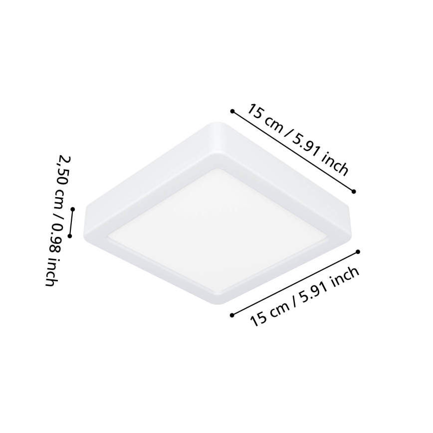 Eglo - LED plafoniera da bagno LED/7W/230V 2700/4000/6500K 15x15 cm IP44 bianco