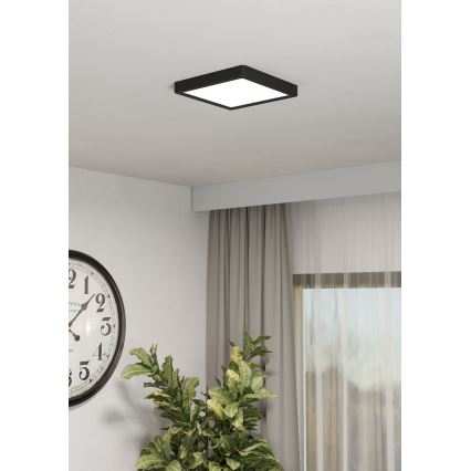Eglo - Plafoniera LED RGBW dimmerabile per bagno LED/10,5W/230V 2700-6500K 22x22 cm IP44 nera