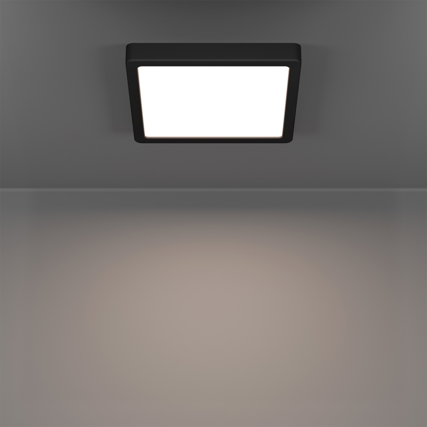 Eglo - Plafoniera LED RGBW dimmerabile per bagno LED/10,5W/230V 2700-6500K 22x22 cm IP44 nera