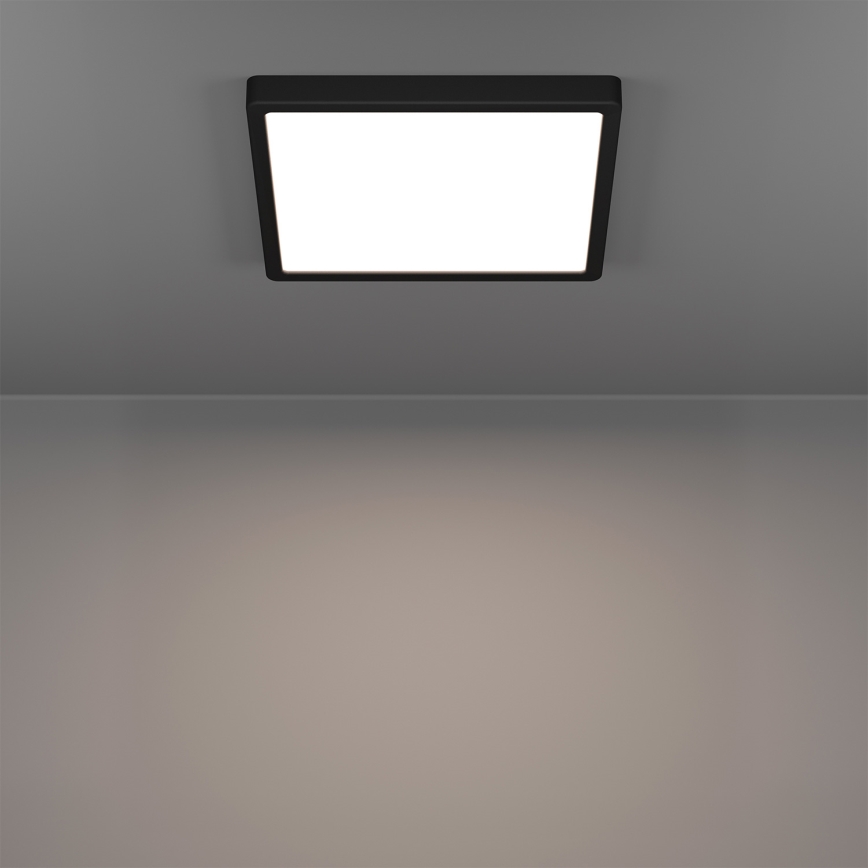 Eglo - Plafoniera da bagno LED RGBW dimmerabile LED/13,5W/230V 2700-6500K 29,5x29,5 cm IP44 nero