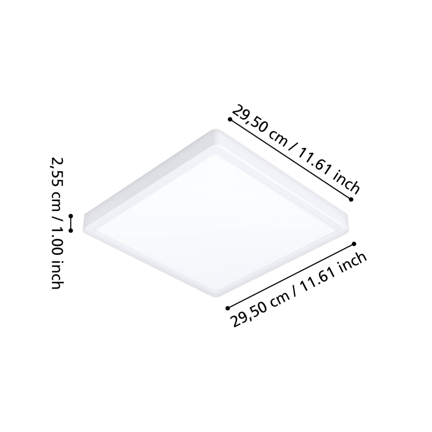 Eglo - LED RGBW plafoniera da bagno dimmerabile LED/13,5W/230V 2700-6500K 29,5x29,5 cm IP44 bianco