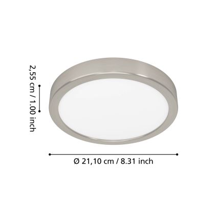 Eglo - Plafoniera da bagno LED RGBW dimmerabile LED/11,2W/230V 2700-6500K diam. 21,1 cm IP44 cromo opaco