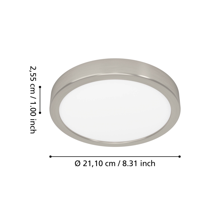 Eglo - Plafoniera da bagno LED RGBW dimmerabile LED/11,2W/230V 2700-6500K diam. 21,1 cm IP44 cromo opaco