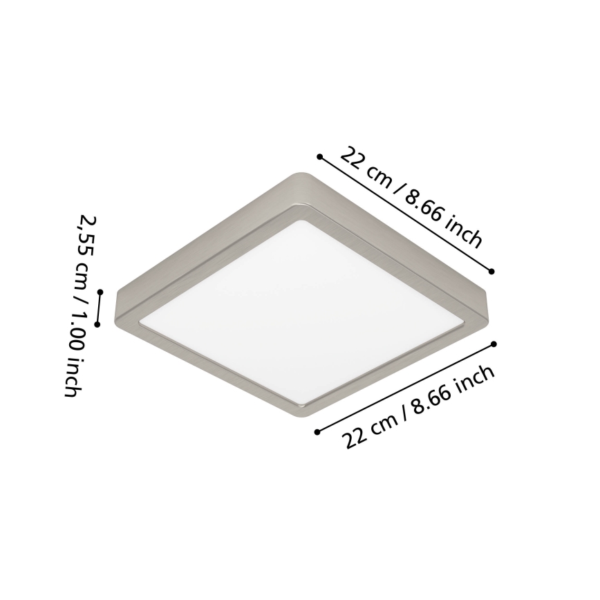 Eglo - Plafoniera LED RGBW dimmerabile per bagno LED/10,5W/230V 2700-6500K 22x22 cm IP44 cromo opaco