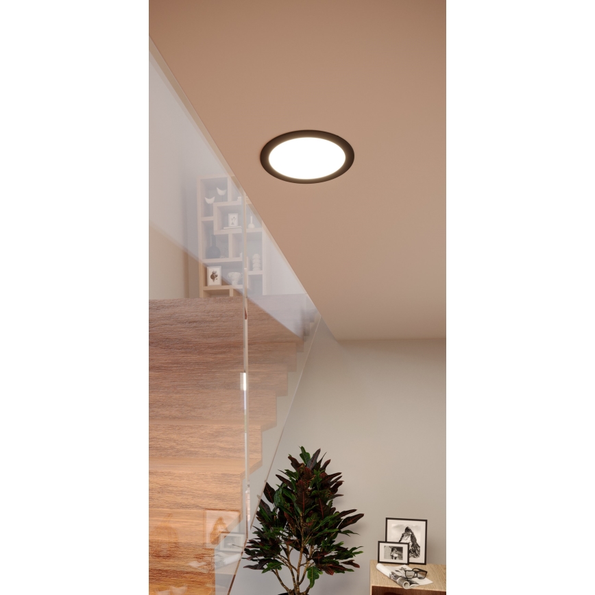 Eglo - Lampada da incasso a LED 10,5W/230V 2700/4000/6500K Ø 16,8 cm nera