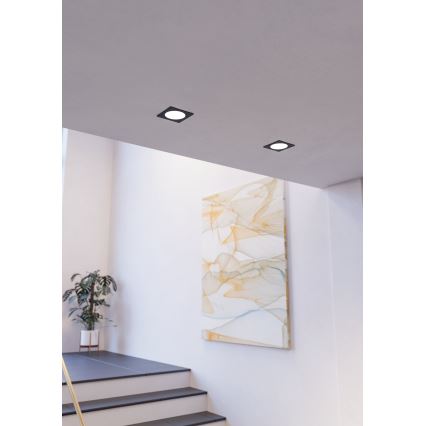 Eglo - Faretto da incasso a LED/6,3W/230V 2700/4000/6500K 11,9x11,9 cm nero