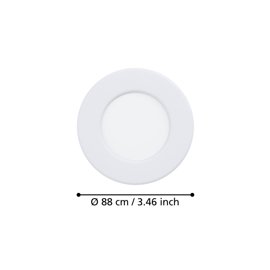 Eglo - SET 3x faretti da incasso LED/3,7W/230V 2700/4000/6500K Ø 8,8 cm bianco