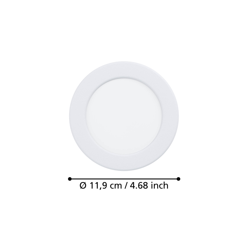 Eglo - Faretto da incasso LED/6,3W/230V 2700/4000/6500K Ø 11,9 cm bianco
