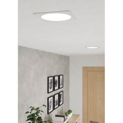 Eglo - Plafoniera LED da incasso LED/10,5W/230V 2700/4000/6500K 16,6x16,6 cm bianco