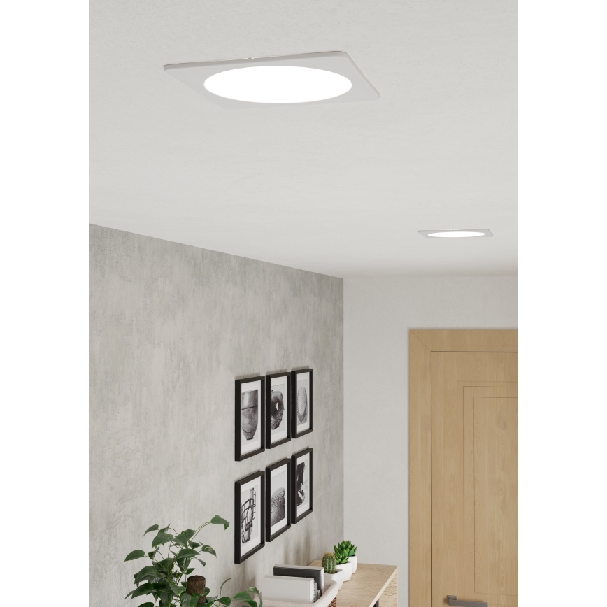 Eglo - Plafoniera LED da incasso LED/10,5W/230V 2700/4000/6500K 16,6x16,6 cm bianco