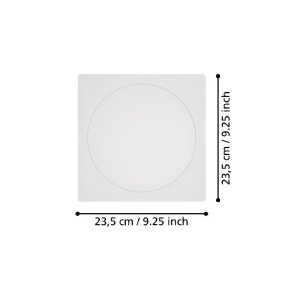 Eglo - Plafoniera da incasso LED/18,5W/230V 2700/4000/6500K 21,6x21,6 cm bianca
