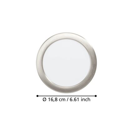 Eglo - Faretto da incasso LED/10,5W/230V 2700/4000/6500K Ø 16,8 cm cromo opaco